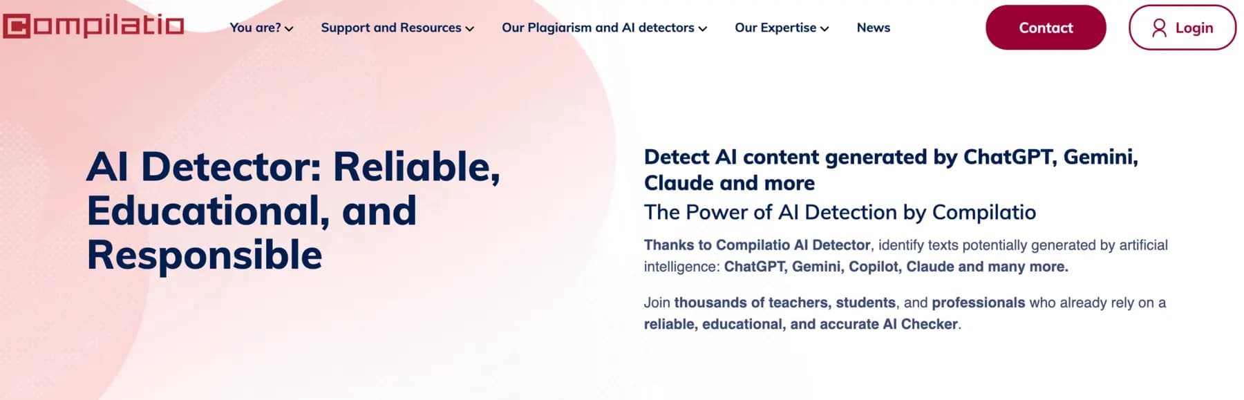 Compilatio AI detector report reference